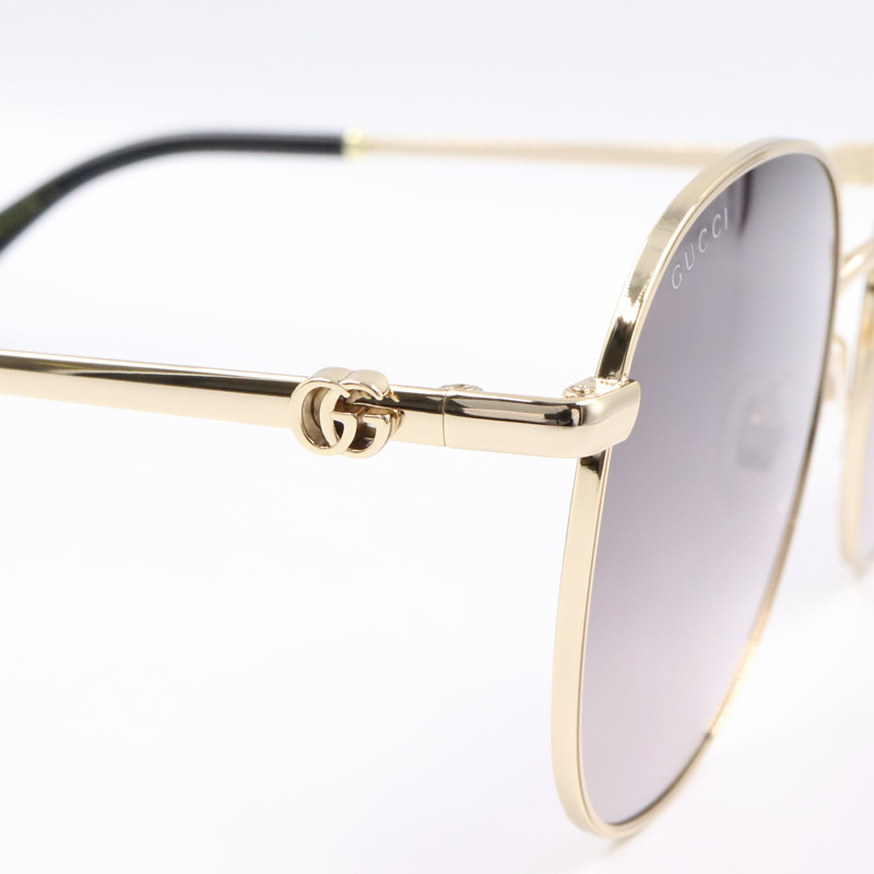 GUCCI 太陽眼鏡 太陽眼鏡 GG1142S-001/INT/SUN 塑膠鎳金黑色全新男女通用-5
