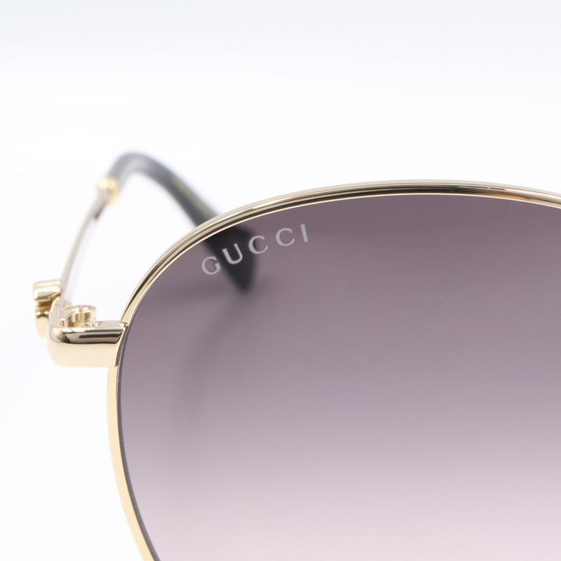 GUCCI 太陽眼鏡 太陽眼鏡 GG1142S-001/INT/SUN 塑膠鎳金黑色全新男女通用-6