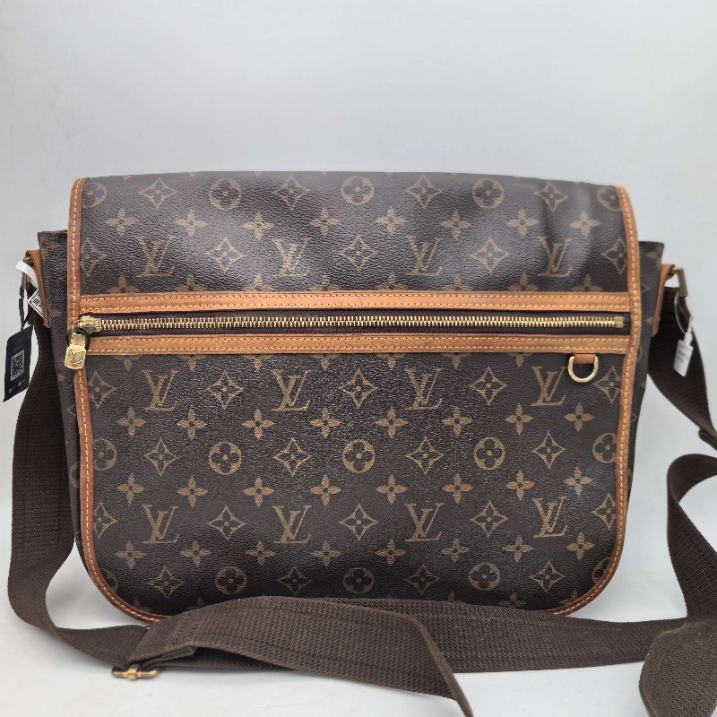 LV 老花翻蓋郵差 肩背包斜背包 底長31cm-0
