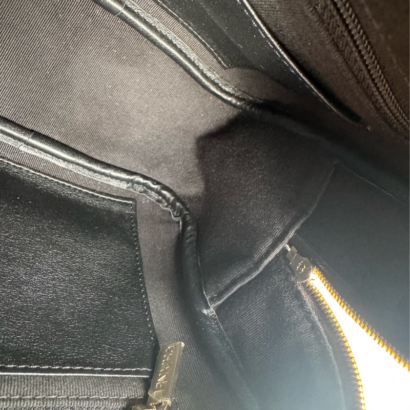 chanel黑大菱格方形手提兩用包-31