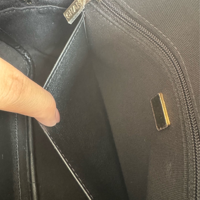 chanel黑大菱格方形手提兩用包-33