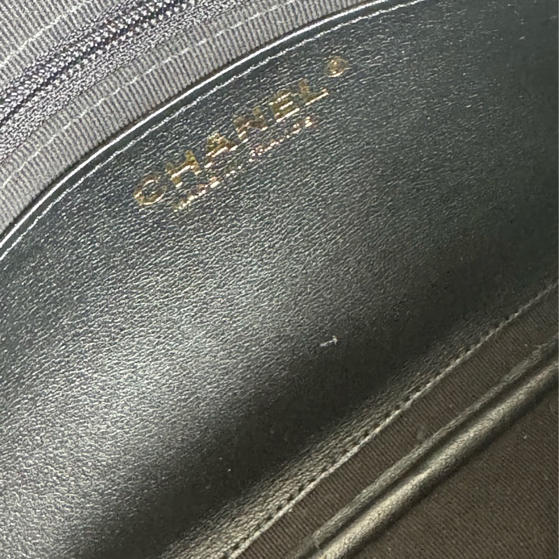 chanel黑大菱格方形手提兩用包-34