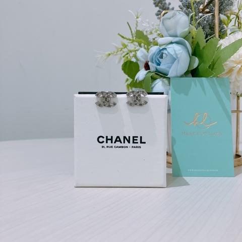 TK1819 CHANEL 香奈兒經典CC字方水晶耳環CLASSIC CC LOGO SQUARE CRYSTAL EARRINGS