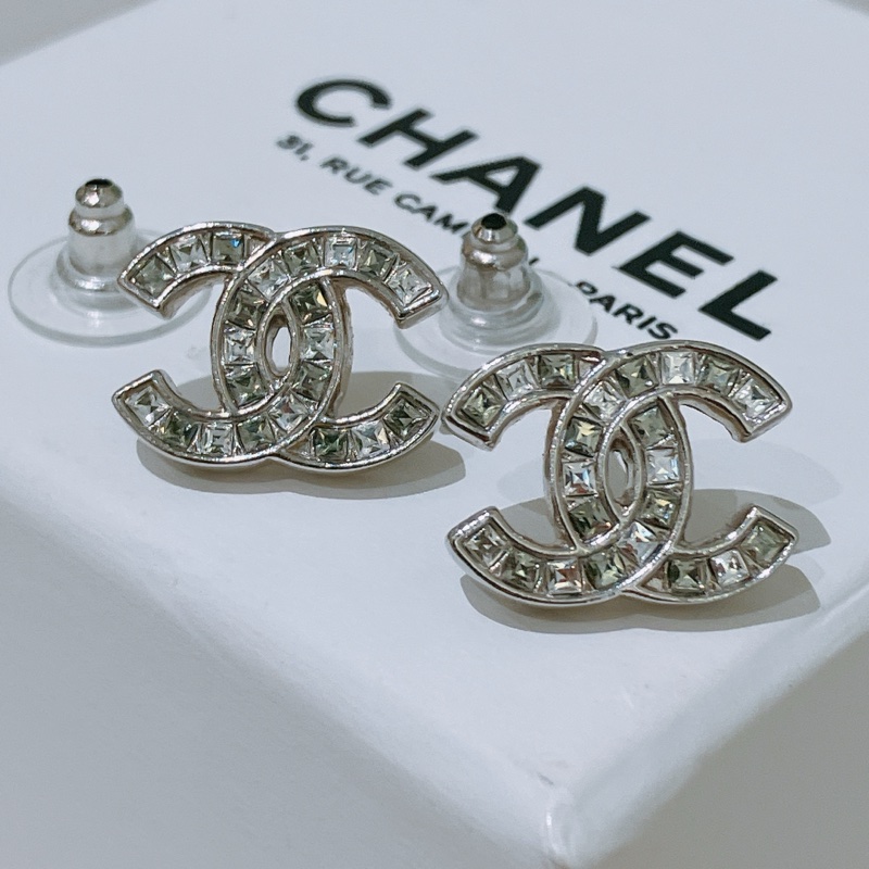 TK1819 CHANEL 香奈兒經典CC字方水晶耳環CLASSIC CC LOGO SQUARE CRYSTAL EARRINGS-2