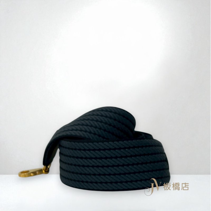 HERMES配件 黑灰混織配黑金寬版背帶-0