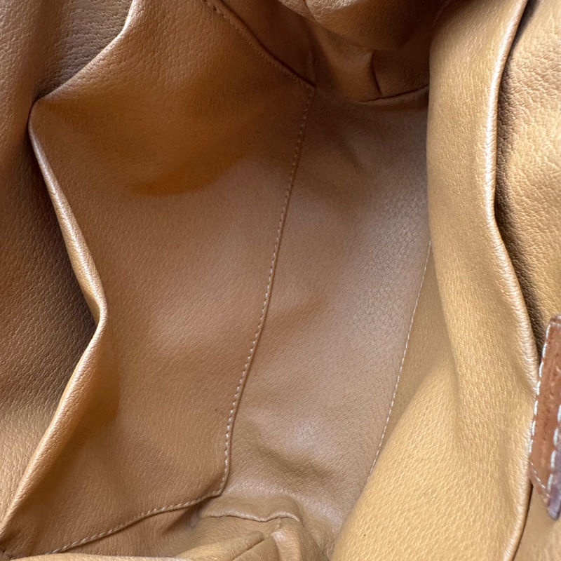 Celine Macadam 老花雲朵包 腋下包 真皮棕色 防水-19