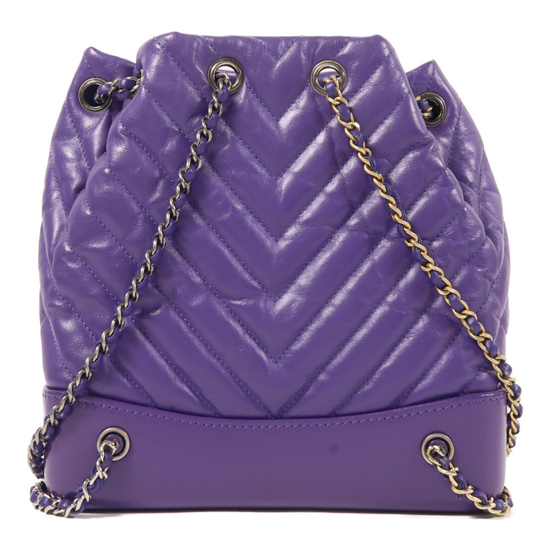 CHANEL 皮革Gabrielle BackPack鏈帶背包-1