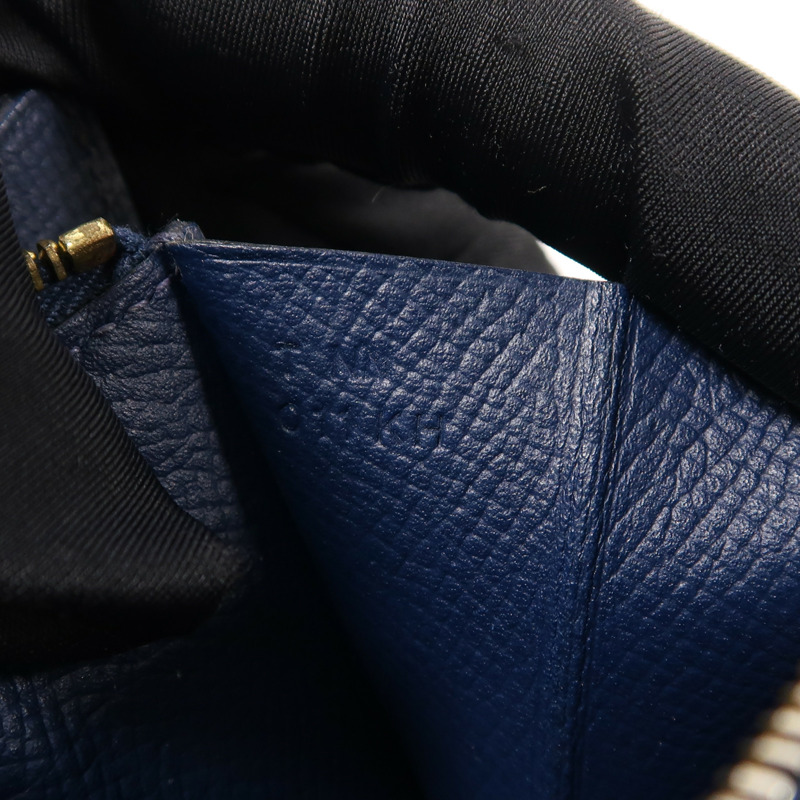 HERMES Epsom皮革Constance Compact Wallet金扣錢包Bleu Saphir-6