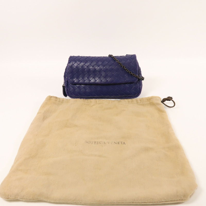 BOTTEGA VENETA 羊皮皮革Chain Shoulder鏈帶肩背袋-9