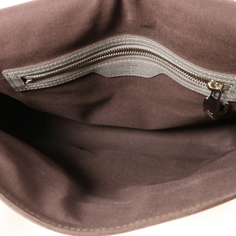 LOUIS VUITTON Taiga Roman MM銀扣肩背袋-4