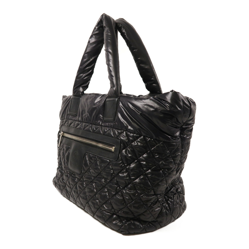 CHANEL 尼龍Coco Cocoon銀扣肩背袋-2