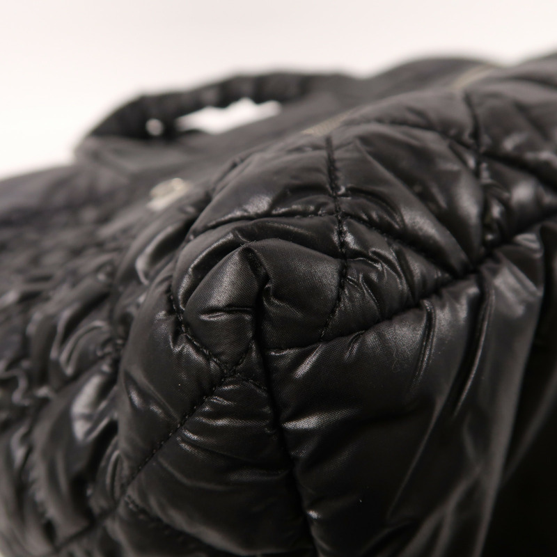 CHANEL 尼龍Coco Cocoon銀扣肩背袋-11