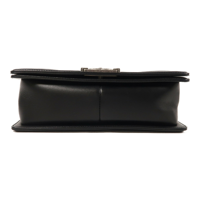 CHANEL 羊皮皮革Boy 25銀扣鏈帶肩背袋-3