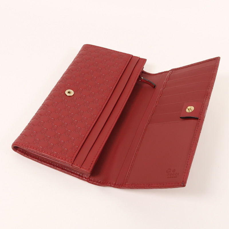 GUCCI 牛皮皮革Long Wallet金扣長錢包-4