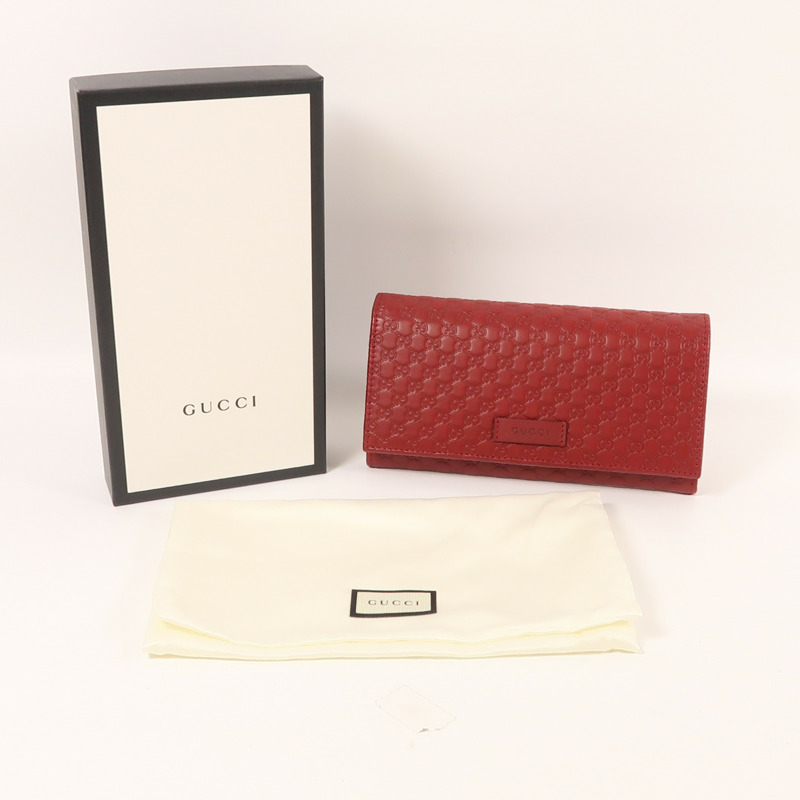GUCCI 牛皮皮革Long Wallet金扣長錢包-8