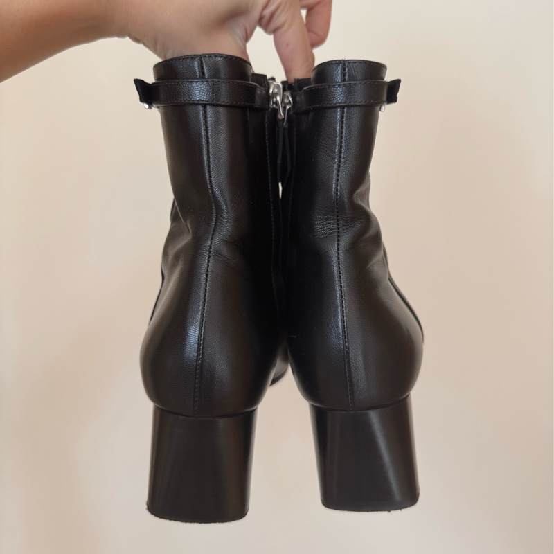 Hermes愛馬仕短靴37 銀釦H logo-2