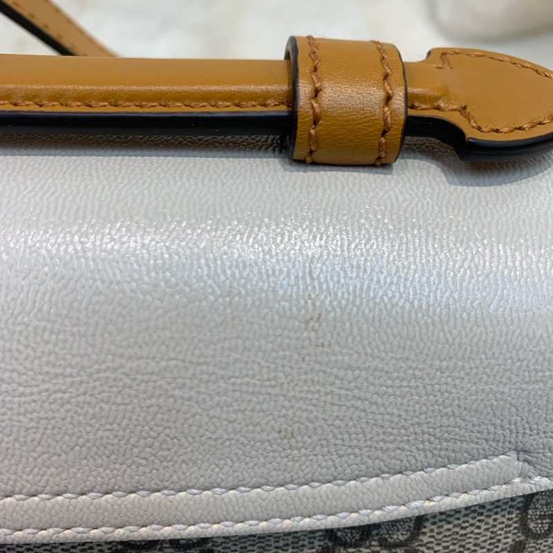 Gucci Padlock small shoulder bag 白色拼老花 XB625-13