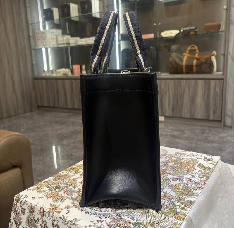 SHIHNA名牌精品*Dior Book Tote 藍色老花 刺繡小型托特包-3