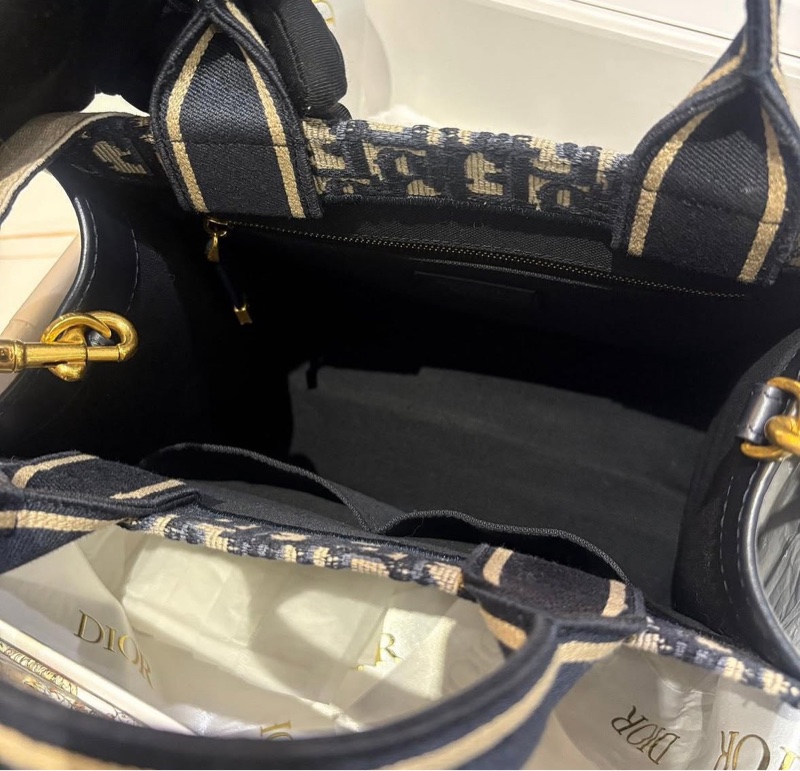 SHIHNA名牌精品*Dior Book Tote 藍色老花 刺繡小型托特包-5