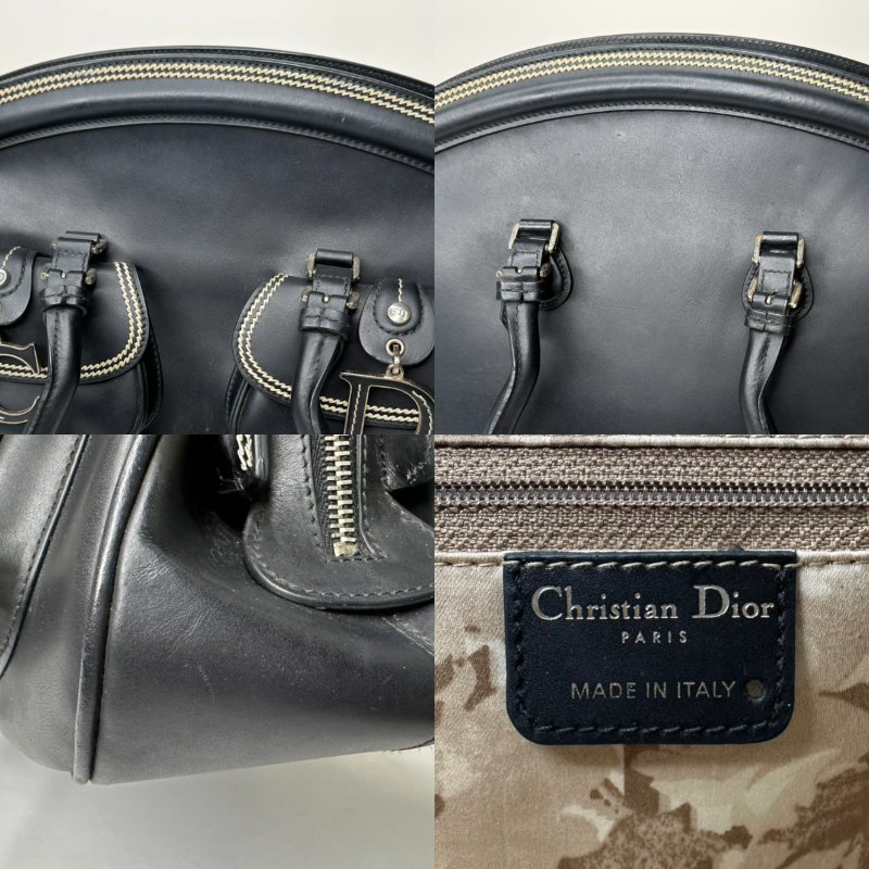 DIOR 黑色皮革偵探包-7