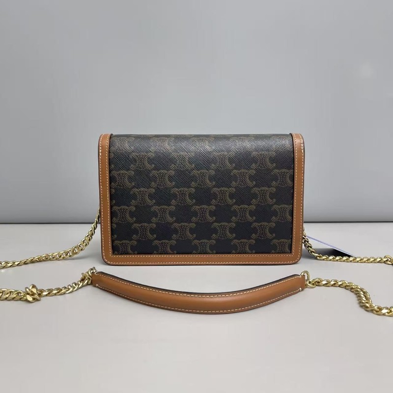 Celine triomphe老花凱旋門信封鏈條包 肩背包斜背包-1