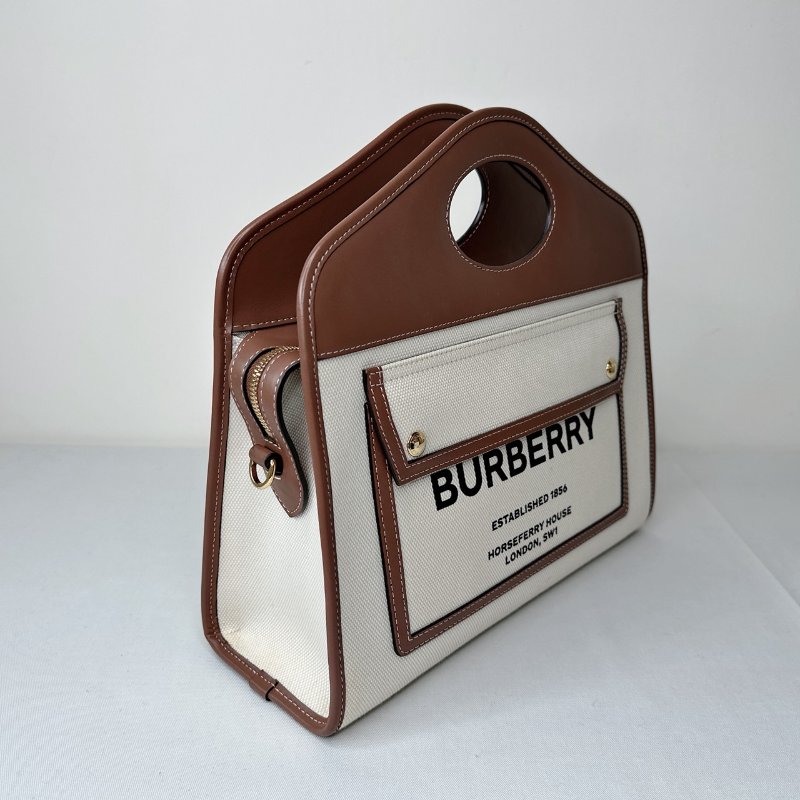 BURBERRY 大款Pocket帆布手提包-3