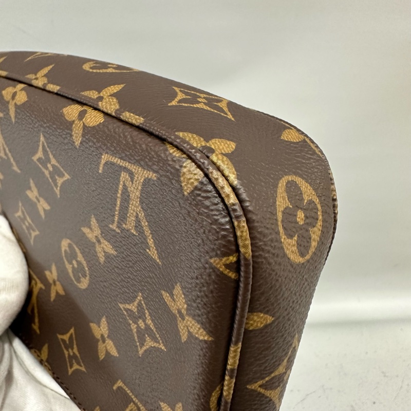 LV M82766 老花金鏈腋下包 麻將包-9
