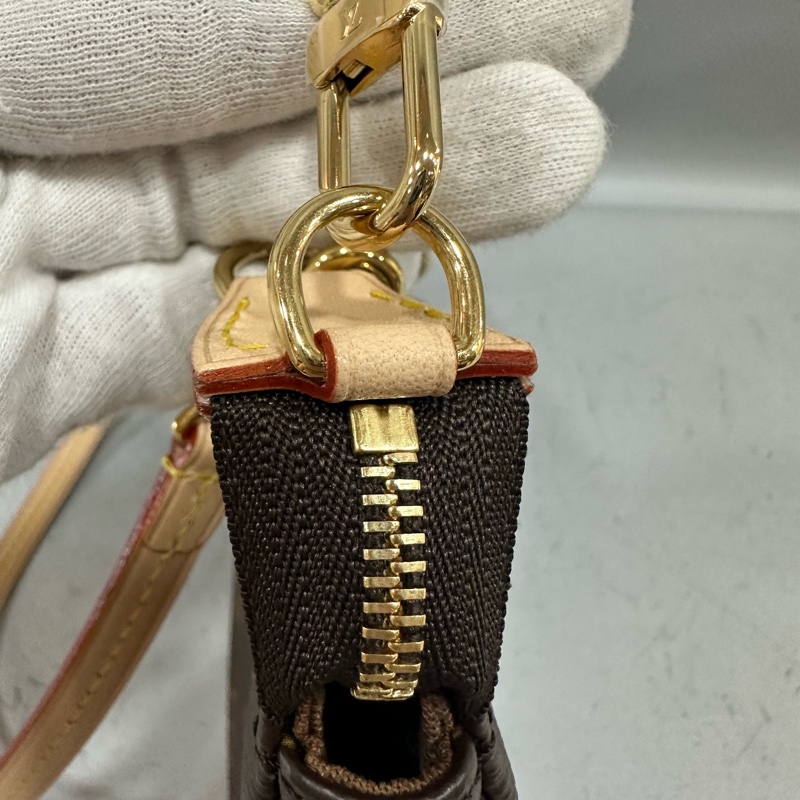 LV M82766 老花金鏈腋下包 麻將包-13