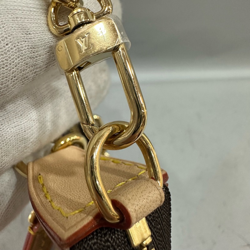 LV M82766 老花金鏈腋下包 麻將包-14