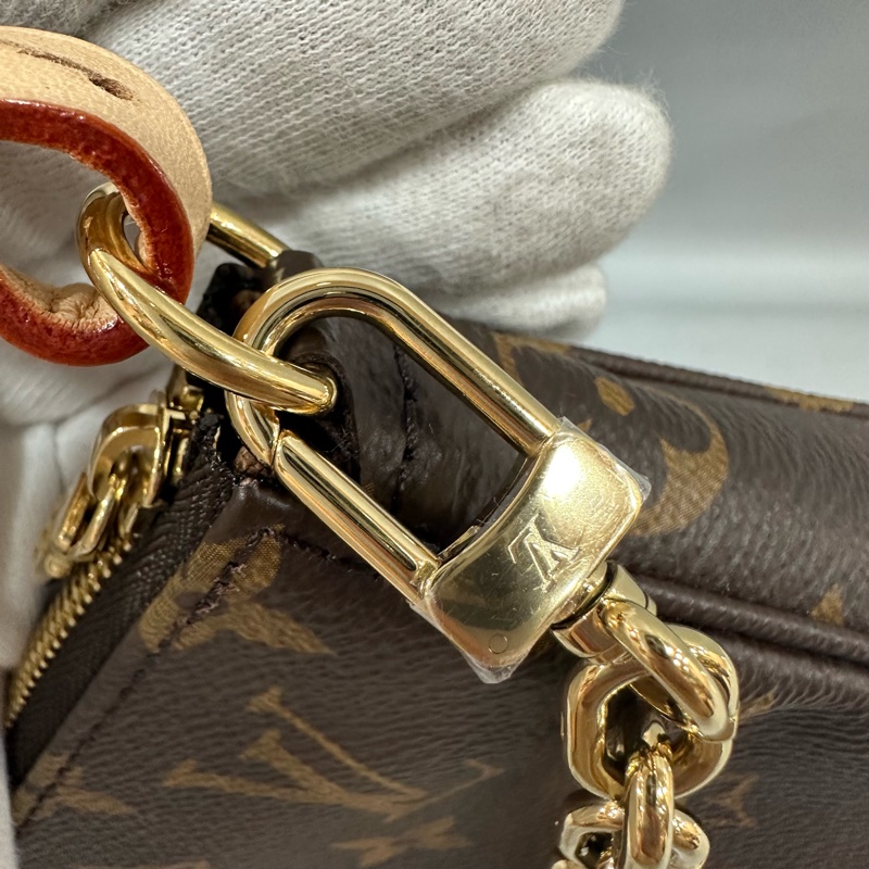 LV M82766 老花金鏈腋下包 麻將包-24