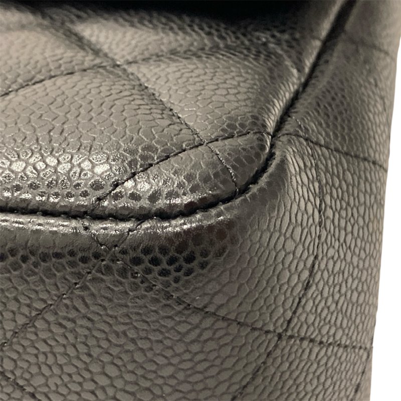 CHANEL 香奈兒 CHANEL CF30 Jumbo 雙翻蓋 荔枝牛皮 肩背包 黑色 金釦-8