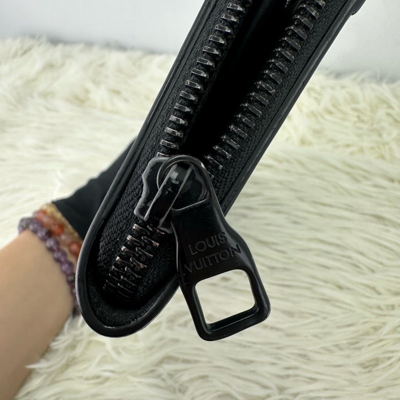 LV Trunk Zippy Wallet 黑色老花長銀包 晶片款-21