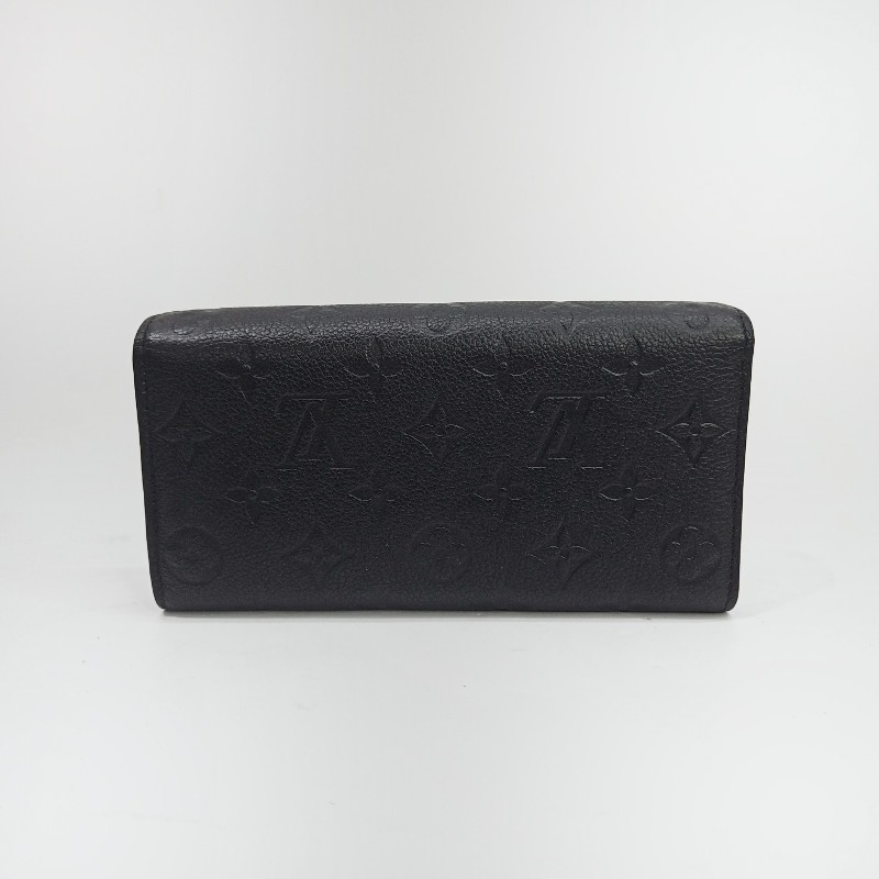 LV 黑牛皮Sarah 16卡信封長夾-1