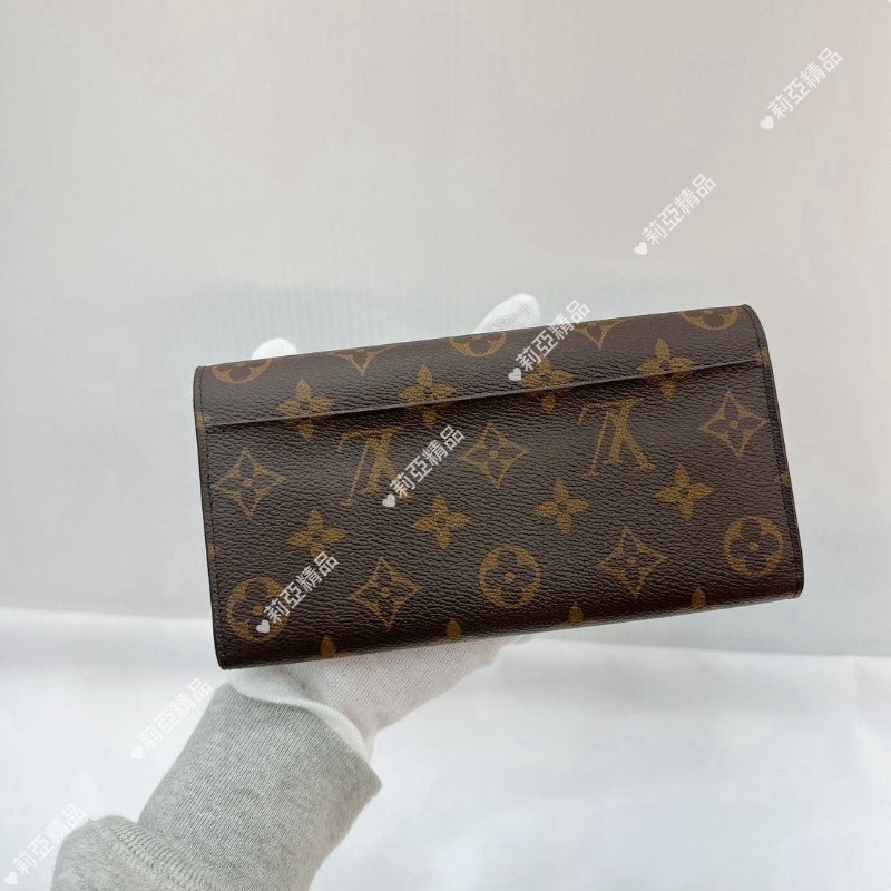 莉亞精品♡LV 老花信封長夾 咖內裡 近新閒置-2