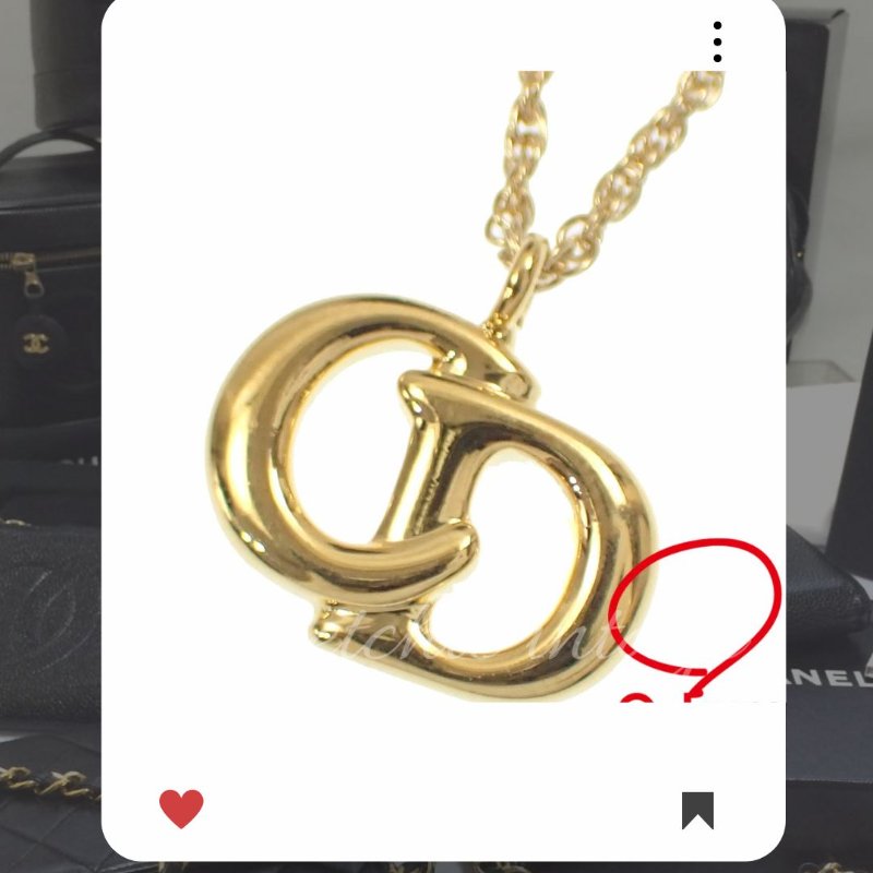 💖9月新品上架 🔥甜價 限時折扣 💖 ✨ChristianDior CD Logo necklace DIOR 金色頸鏈 經典DIOR 頸項款-0