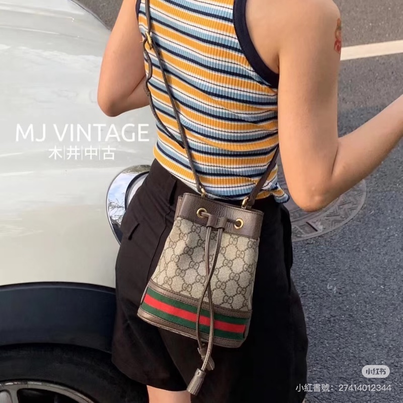 莉亞精品♡GUCCI 550620 mini水桶 九新美包-1