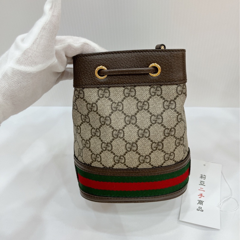 莉亞精品♡GUCCI 550620 mini水桶 九新美包-3