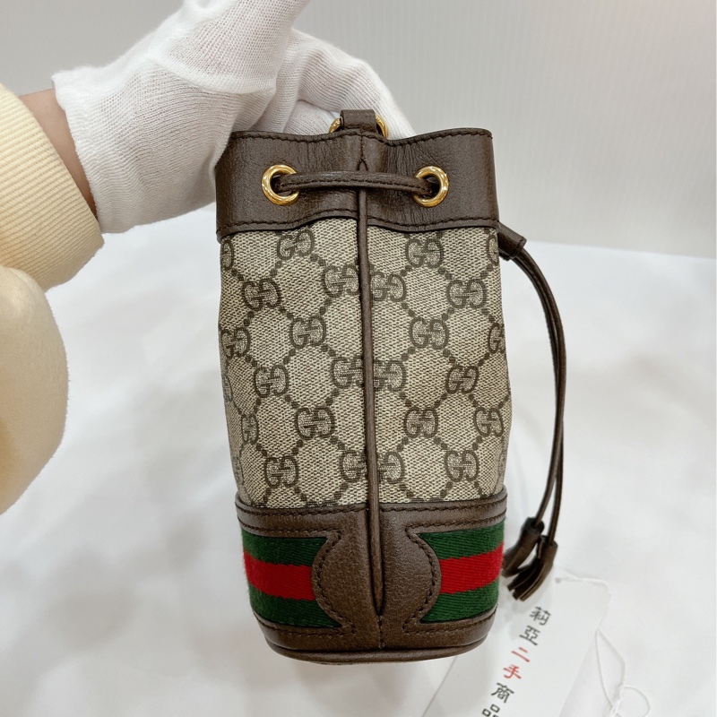 莉亞精品♡GUCCI 550620 mini水桶 九新美包-6