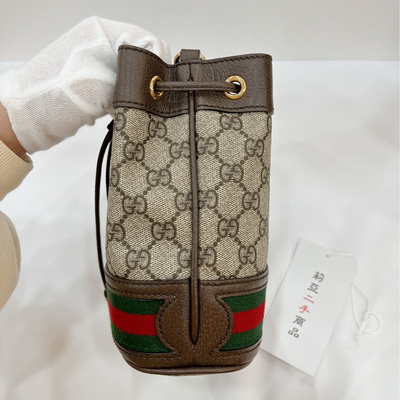 莉亞精品♡GUCCI 550620 mini水桶 九新美包-7