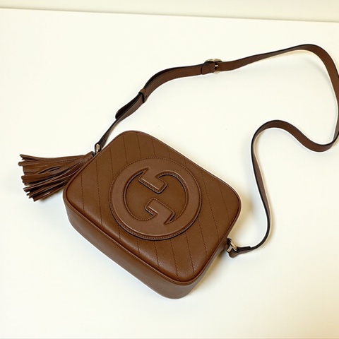 莉亞精品♡Gucci 742360 焦糖牛皮相機斜背包 九新美包