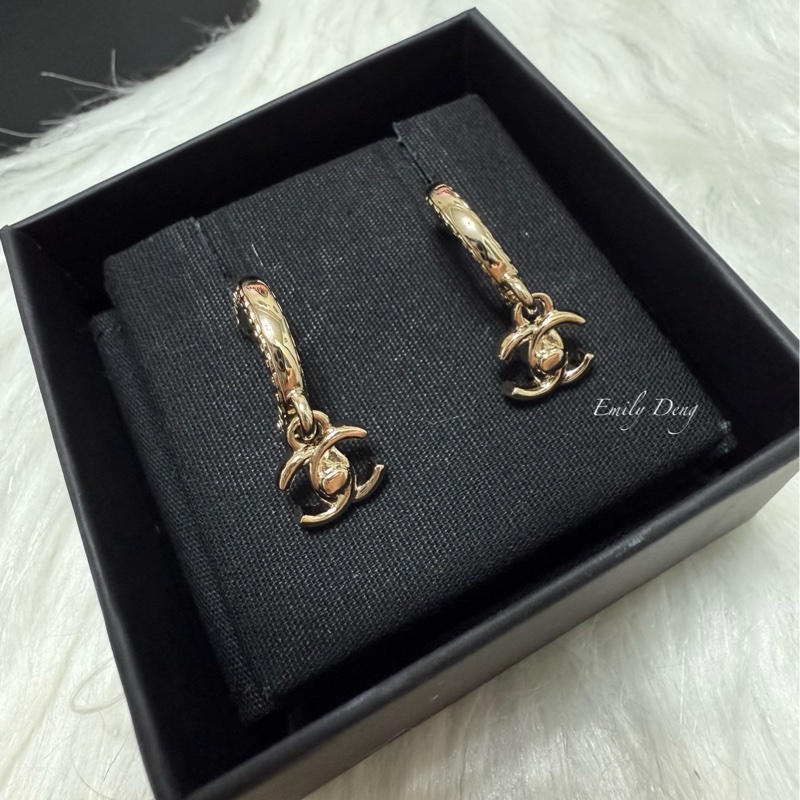 Chanel 垂墜書包扣耳環-10