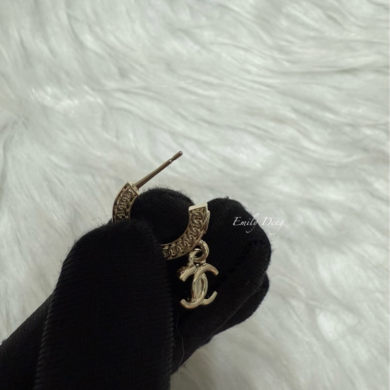 Chanel 垂墜書包扣耳環-13