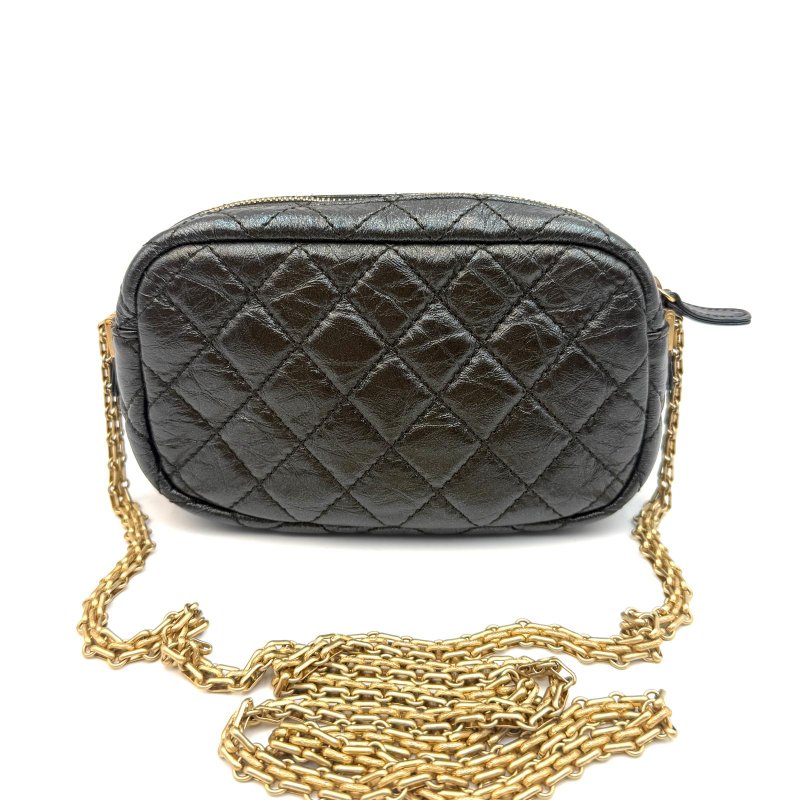 Chanel Reissue 2.55 camera bag 相機包 復古小牛皮 金色金屬-4