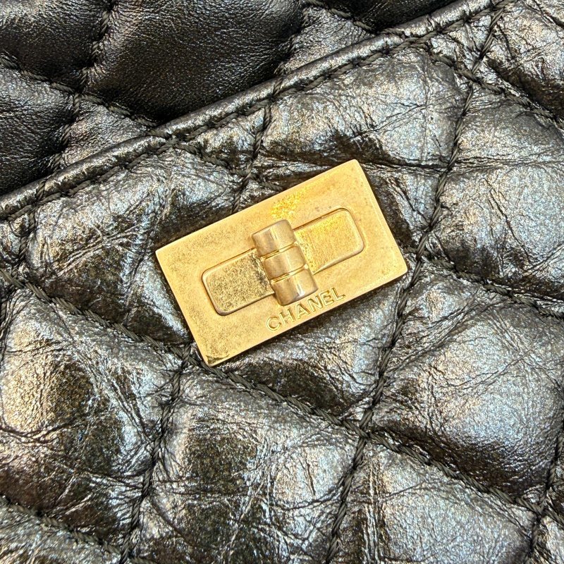 Chanel Reissue 2.55 camera bag 相機包 復古小牛皮 金色金屬-5