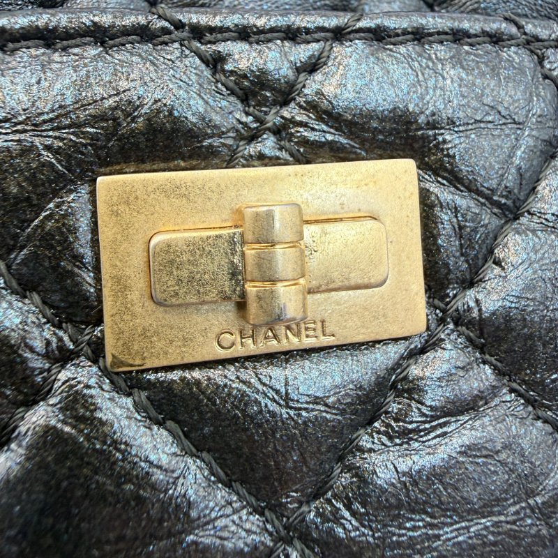 Chanel Reissue 2.55 camera bag 相機包 復古小牛皮 金色金屬-9