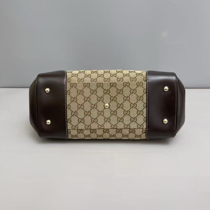 Gucci古馳 老花雙G蝴蝶結拼皮 手提包 肩背包-5