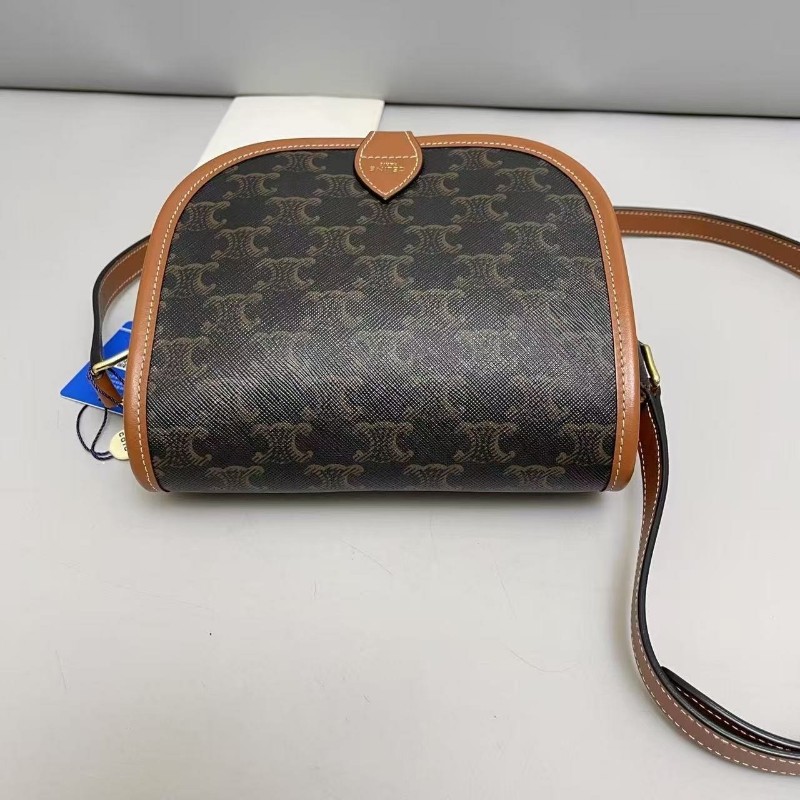 Celine賽琳 老花凱旋門FOLCO馬鞍包 斜背包肩背包 🈶購鉦-2