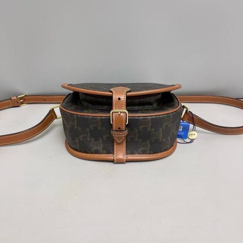 Celine賽琳 老花凱旋門FOLCO馬鞍包 斜背包肩背包 🈶購鉦-3