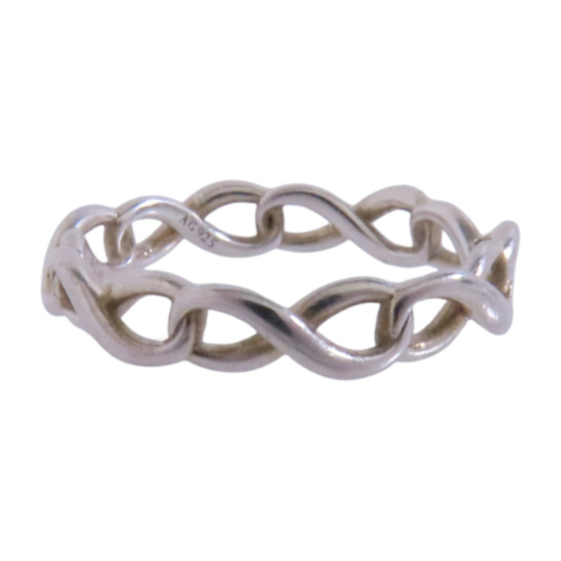 TIFFANY＆CO 925純銀Infinity Ring戒指US#3.75-3