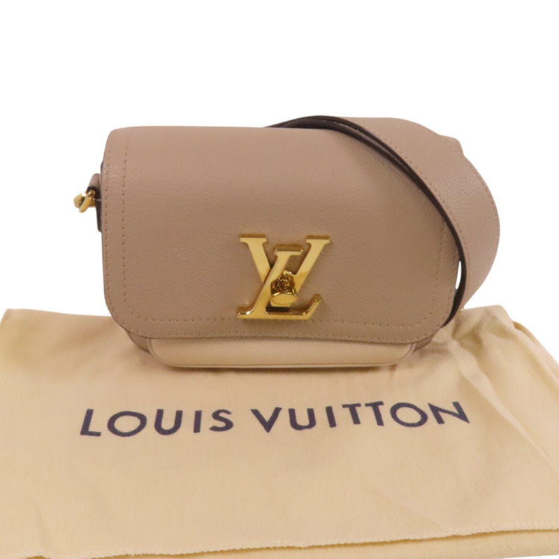LOUIS VUITTON Greige Lockme Tender金扣肩背袋-9